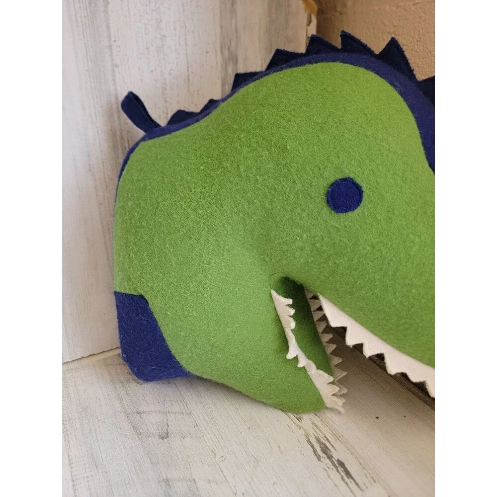 target Plush hanging Dino‎ head wall decor youth room green blue